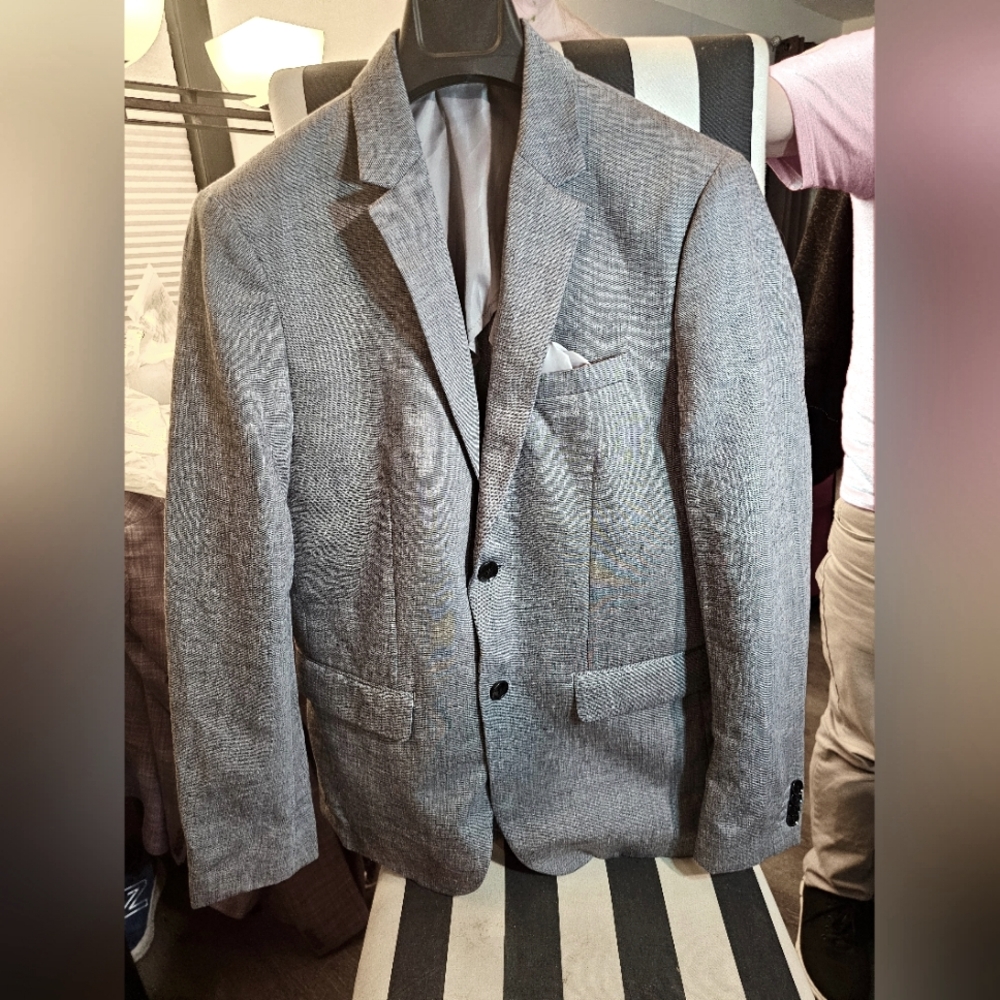 H&M Lightweight Slim Fit Grey Blazer (M)